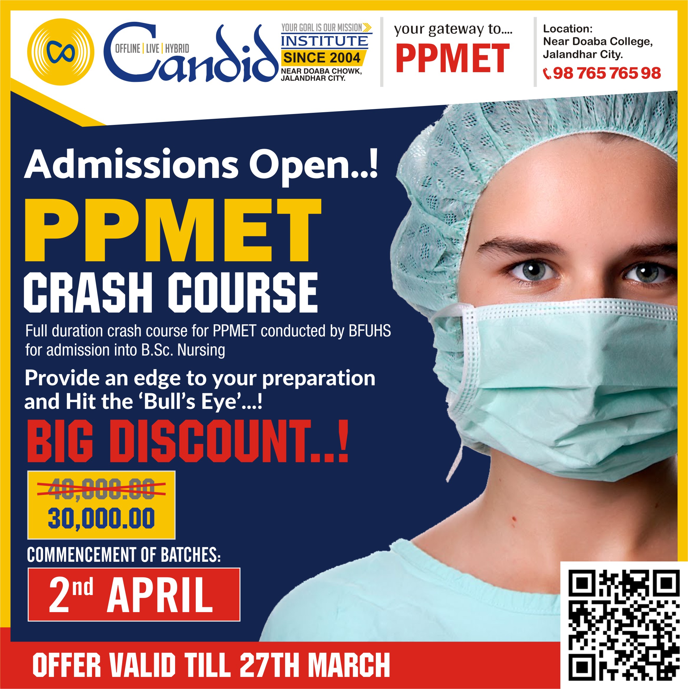 Admissions Open into PPMET/PGIMER Crash Course (B.Sc. Nursing Crash Course Coaching) Image
